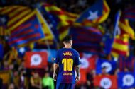 Barcelona fans make their voices heard.